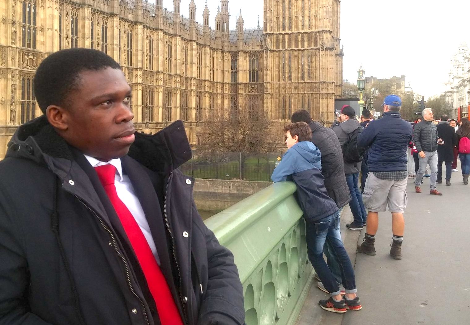 George stood in front of Big Ben