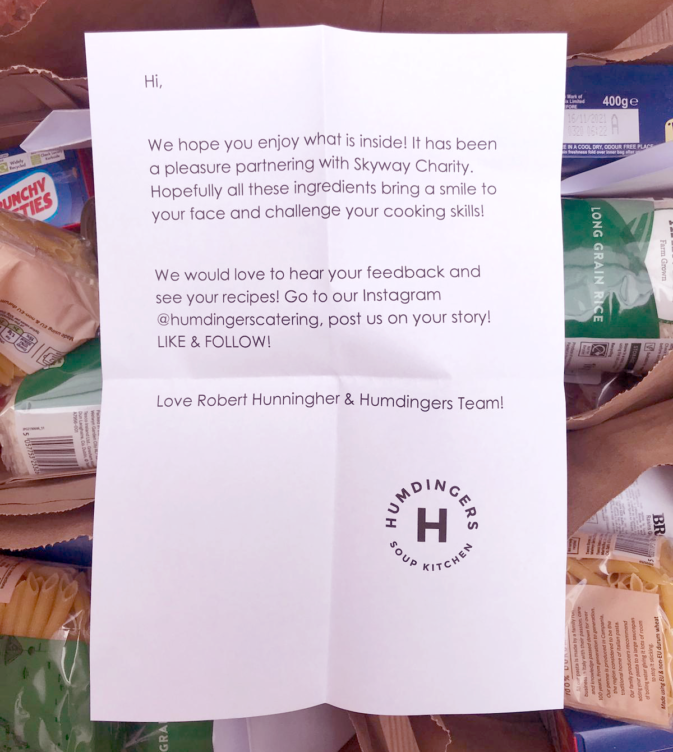 Humdingers Partnership Letter